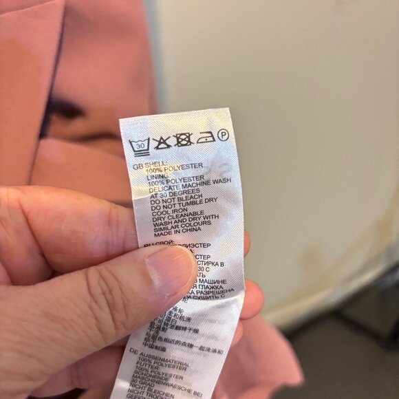 Reiss Myra Crossover Mauve Pink Short Sleeve Sheath Dress - Picture 13 of 13